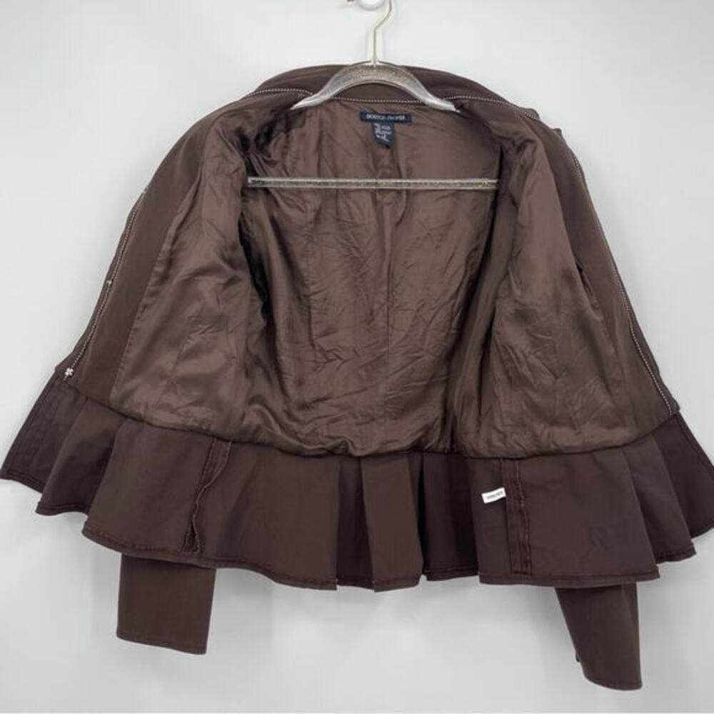 Boston Proper Brown Blazer Peplum Pleated Size 8 - Picture 13 of 13